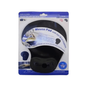 H-02 Mouse Pad with Gel Wrist Support - Black